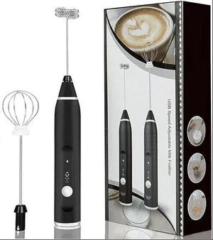 Electric Mikl/Coffe Frother With Dual Whisks
