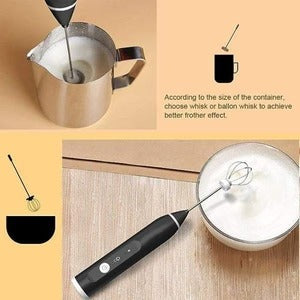 Electric Mikl/Coffe Frother With Dual Whisks